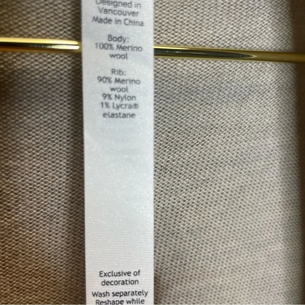 Lululemon Sit in Locus Wrap II Heathered Sandlot Merino Wool Cardigan